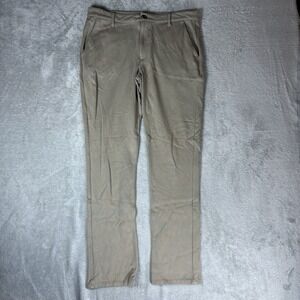 True Classic Pants Mens Size 34 Tapered Fit Stretch‎ Rayon Nylon Blend Beige